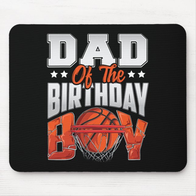 Mousepad Pai de basquete aniversário Boy Family Baller b-da (Frente)