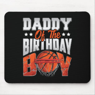 Mousepad Pai de basquete aniversário Boy Family Baller b-da