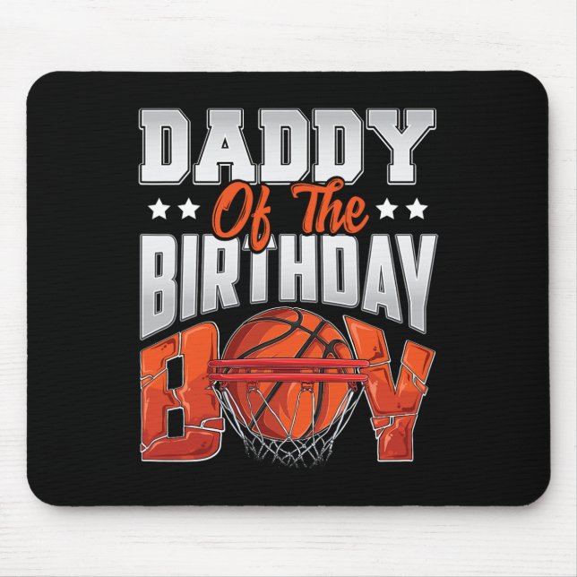 Mousepad Pai de basquete aniversário Boy Family Baller b-da (Frente)