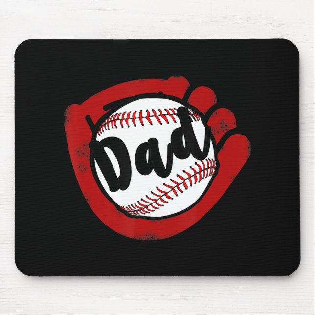 Mousepad Pai de beisebol para a Mãe de Softball de Baseball (Frente)