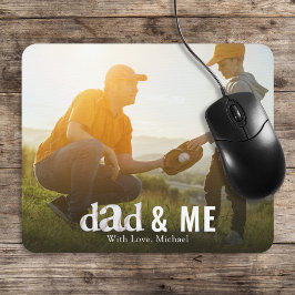 Mousepad Pai de Caligrafia Simples com Fotografia de Baseba