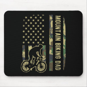 Mousepad Pai de Ciclismo de Montanha Camuflagem Bandeira Am