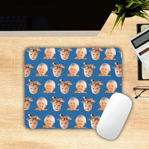 Mousepad Pai de Fotografia Azul 2 Face Engraçado e Personal