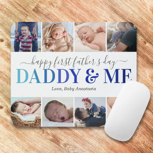 Mousepad Pai de fotos do primeiro Dia de os pais e eu