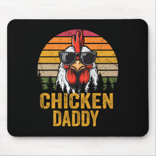 Mousepad Pai de frango Vintage Farmer Engraçado Galinha Pai