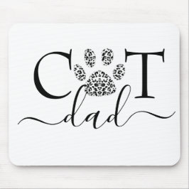 Mousepad Pai de gato impressão da pata