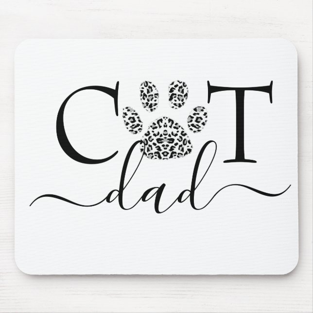 Mousepad Pai de gato impressão da pata  (Frente)