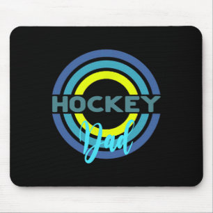 Mousepad Pai de Hockey com Círculos de Hockey Modernos