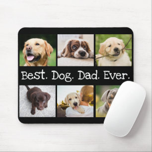 Mousepad Pai De Melhor Cão De Diversão De 6 Fotos, Preto