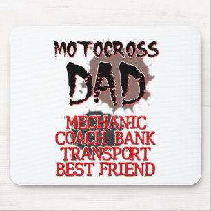 Mousepad Pai de Motocross Tapete de Mouse de Bicicleta de T