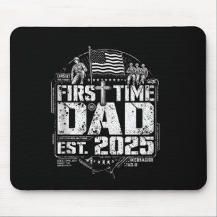 Mousepad Pai de Primeira Vez Cruz Cristã Patriótica Vintage