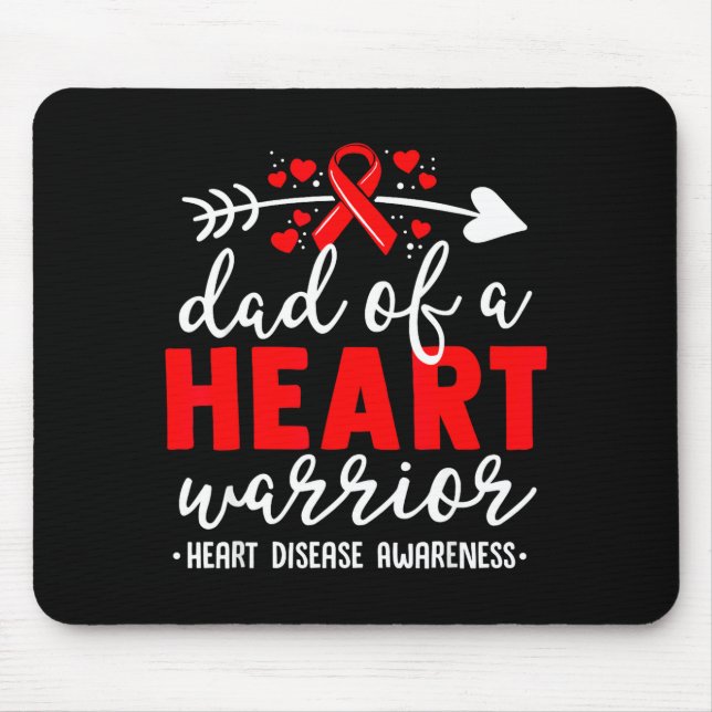 Mousepad Pai de um Guerreiro do Coração CHD Conscientização (Frente)