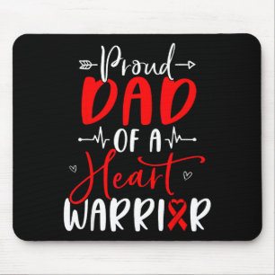 Mousepad Pai de um guerreiro do coração pai doença cardíaca