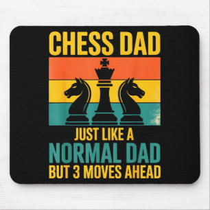 Mousepad Pai de Xadrez Engraçado Como Pai Normal Três Movim