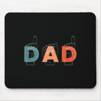 Mousepad Pai Dia dos Pais Surdo-mudo Língua de sinais