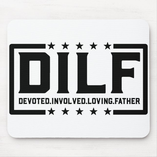 Mousepad PAI DILF dedicado a pais amorosos envolvidos (Frente)
