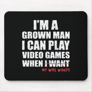 Mousepad Pai Divertido Gamer Posso Jogar Video Games Quando