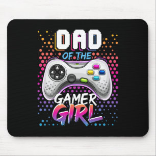 Mousepad Pai Do Aniversário Do Jogo De Vídeo Da Gamer Girl