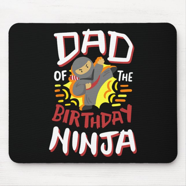 Mousepad Pai Do Bairthday Ninja Karate Kids Bday Party F (Frente)