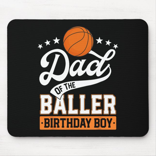 Mousepad Pai Do Baller Birthday Boy Basball Themed P (Frente)