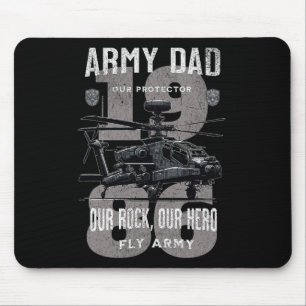 Mousepad Pai do Exército Dia de os pais Militar Apache Heli