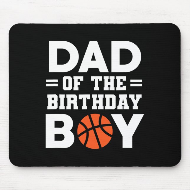 Mousepad Pai Do Treinador De Basquete De Birthday Boy Baske (Frente)