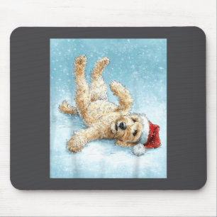 Mousepad Pai Goldendoodle de Natal Masculino