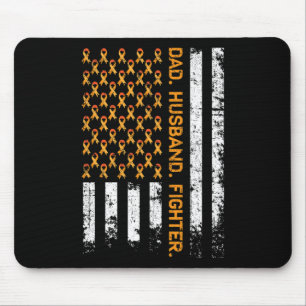 Mousepad Pai Husband Fighter Ribbon USA Flag Leukemia Aware