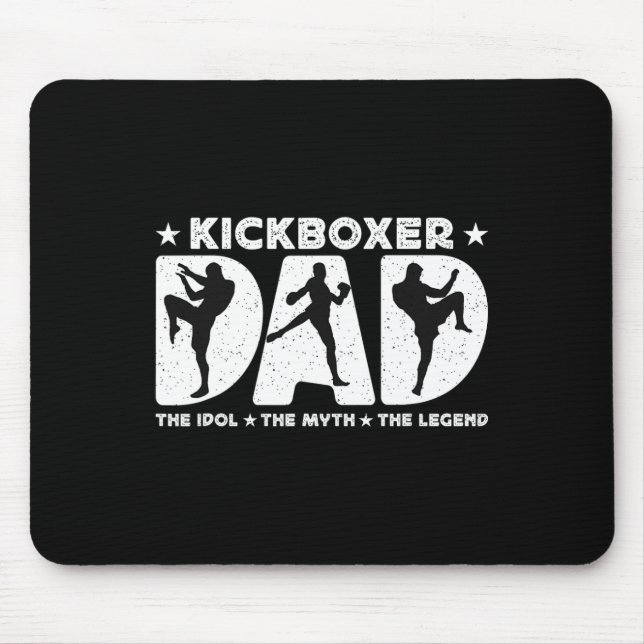 Mousepad Pai Kickboxer O Ídolo O Mito Ama Kickboxing K (Frente)