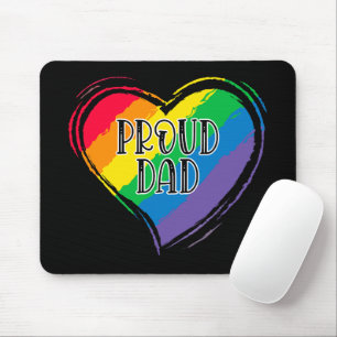 Mousepad Pai LGBT Orgulho gay Mês do Sinalizador do Coração