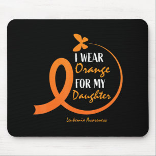 Mousepad Pai Mãe Eu Visto Laranja Para Minha Filha Leucemia