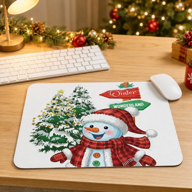 Mousepad Pai Natal de Inverno Natal (Criador carregado)
