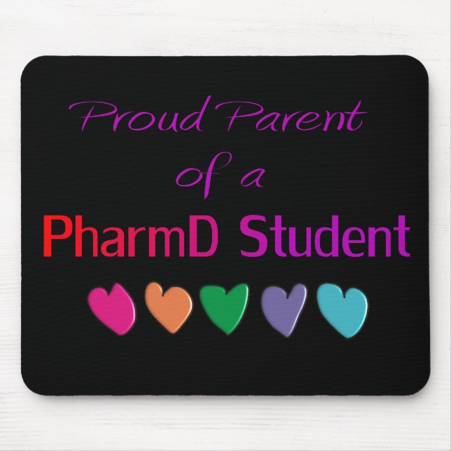 Mousepad Pai orgulhoso de um estudante de PharmD (Frente)