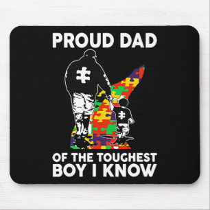 Mousepad Pai Orgulhoso Do Menino Mais Duro Que Conheço Auti