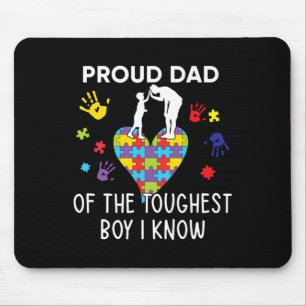 Mousepad Pai Orgulhoso Do Menino Mais Duro Que Conheço Auti
