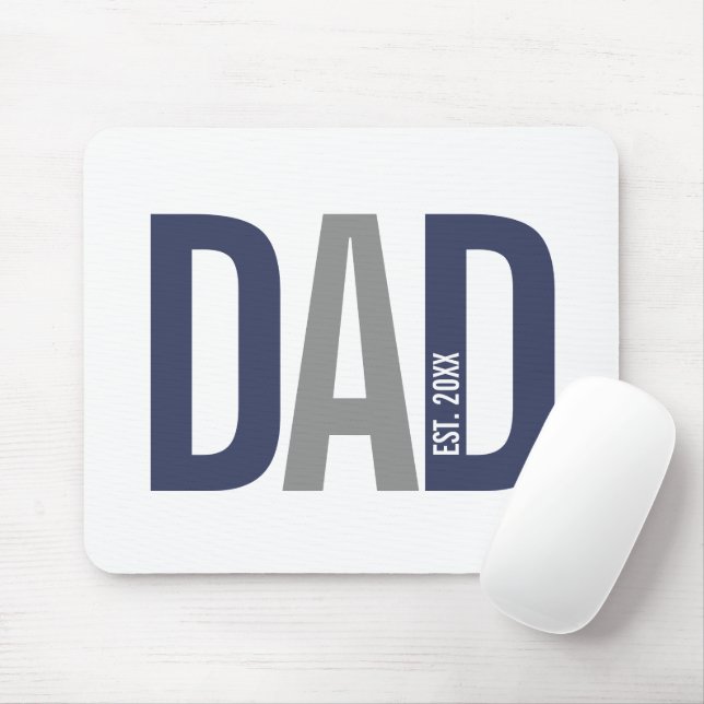 Mousepad Pai Personalizado Azul Marinho Moderno Estabelecid (Com mouse)