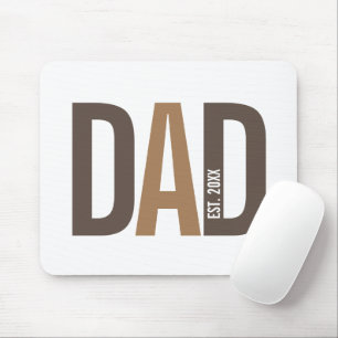 Mousepad Pai Personalizado Castanho Moderno Estabelecido