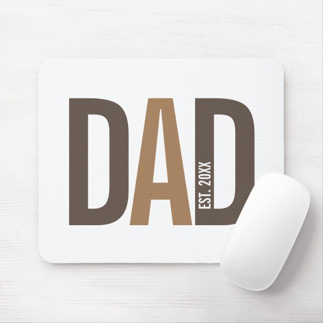 Mousepad Pai Personalizado Castanho Moderno Estabelecido (Com mouse)