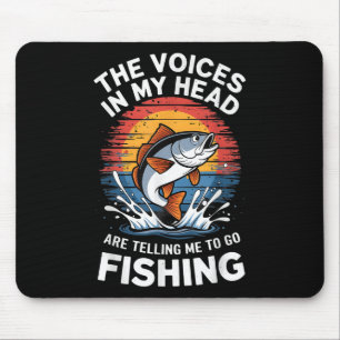 Mousepad Pai Pescador Homens Piada Carretel Peixe Legal B P