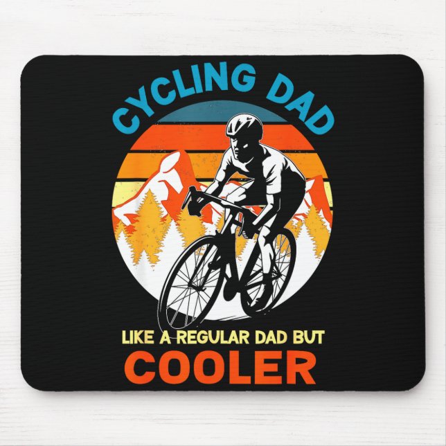 Mousepad Pai que pedala como uma bicicleta normal mas mais  (Frente)