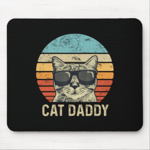 Mousepad Pai Retro Cat Pulga Legal Pai Gato Pais Presentes