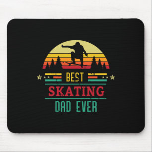 Mousepad Pai Skatista de Skate Masculino Arte Vintage Retro