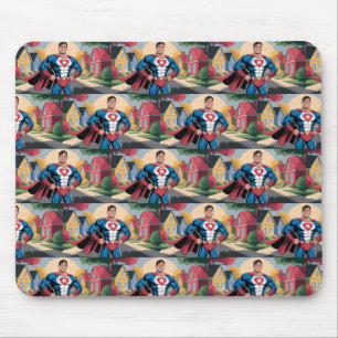 Mousepad Pai Super Hero Na Vizinhança Suburbana