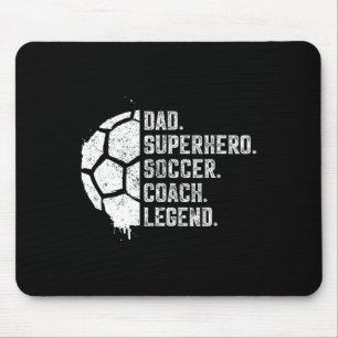 Mousepad Pai Super-herói Treinador de Futebol Lendário