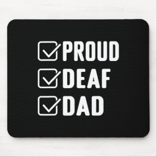 Mousepad Pai surdo orgulhoso ASL gesto de mão