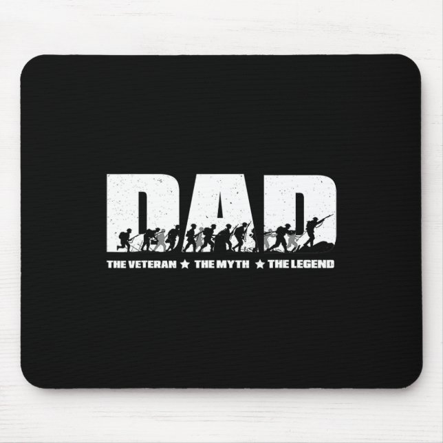 Mousepad Pai Veterano Mito Legenda Pai Dia de os pais Avô V (Frente)