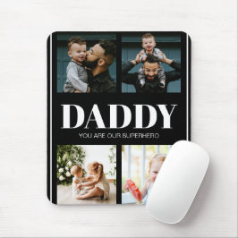 Mousepad Pai Você é nossa Colagem de Fotos de Super Herói S