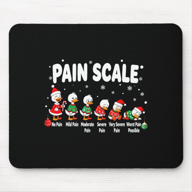 Mousepad Pain Scale Cute Duck Christmas Nurse Triage Pain E (Frente)