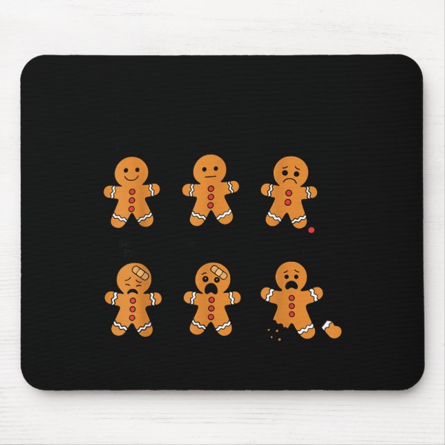 Mousepad Pain Scale Funny Gingerbread Man Christmas Nurse H (Frente)