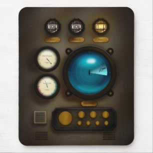 Mousepad Painel de Controlo de Navios Submarinos Sonar Stea